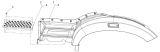 Верхнее крыло, верхний брызговик и трехступенчатая подножка/Fender (UPR), Mud Guard (UPR) and Three-Stage Footboard (I)