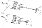 Пневмосистема/Brake air chamber (mid-rear axle) 6X4/6X6