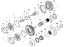 Коробка передач/Output shaft and synchronizer assembly 1S41891710701