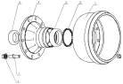 Передний мост/Front axle-hub and brake drum assembly 1S42593000011