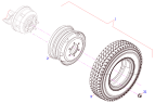 Колесо и шина 235/75R17.5 -16PR