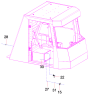 Детали кабины/Subassembly of rigid dump truck cab
